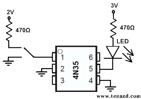 4N35达林顿光耦的工作原理